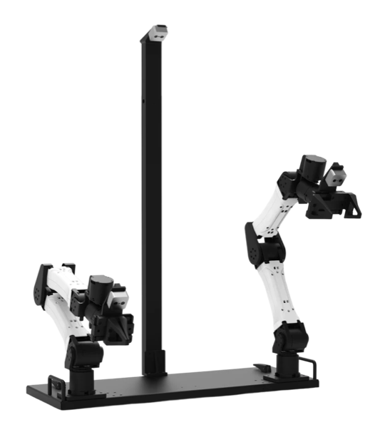 A pair of YAM robot arms on a tabletop